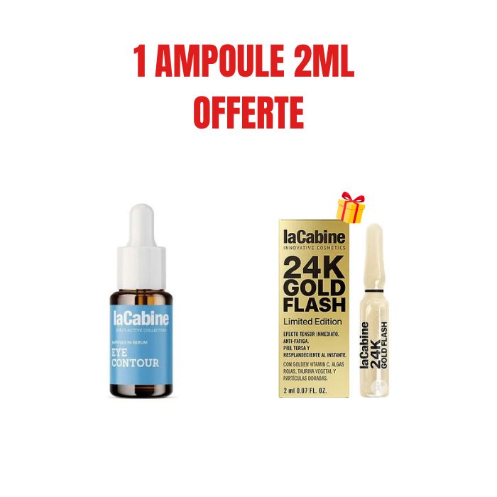 LA CABINE OFFRE EYE CONTOUR SERUM 10 ML + AMPOULE 25K GOLD FLASH OFFERTE