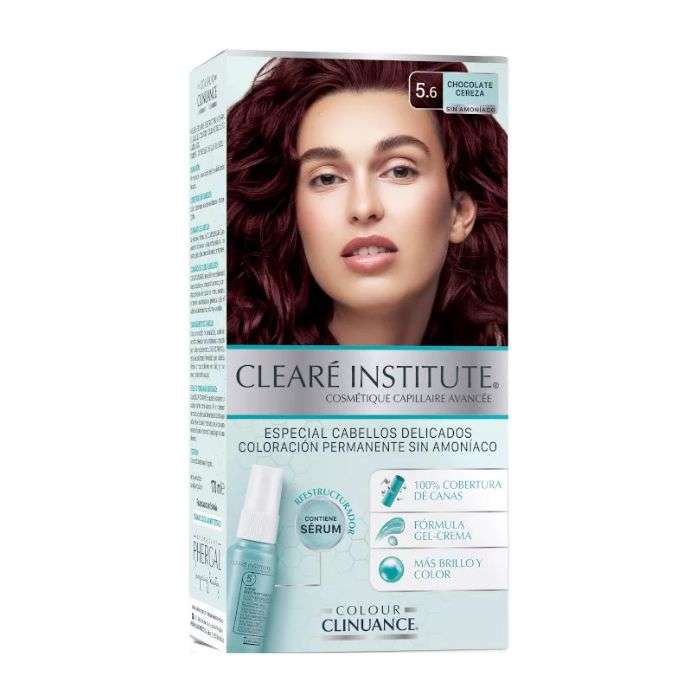 CLEARE INSTITUTE COLORATION CHEVEUX PERMANATE SANS AMMONIAQUE 5.6 CHOCOLAT A LA CERISE