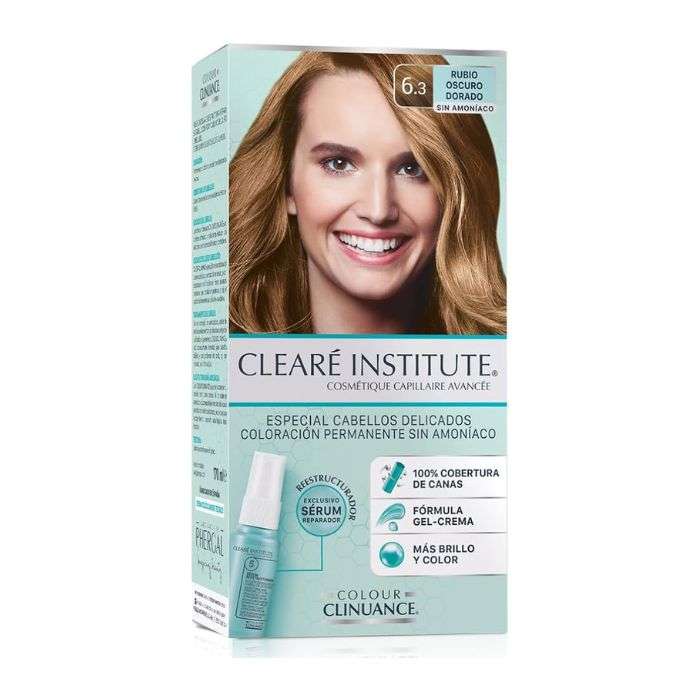 CLEARE INSTITUTE COLORATION CHEVEUX PERMANATE SANS AMMONIAQUE 6.3 BLOND DORE