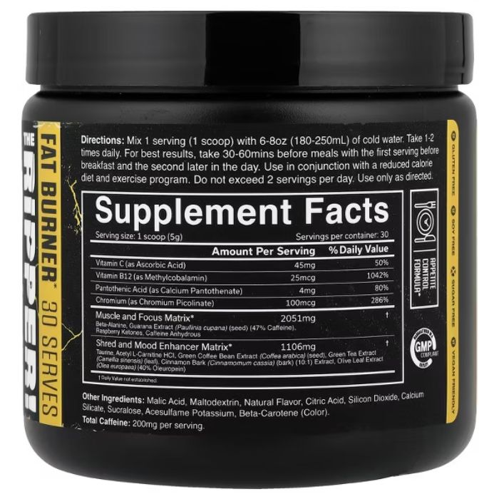 JNX SPORTS THE RIPPER FAT BURNER SHRED PINEAPPLE SHRED 153 G