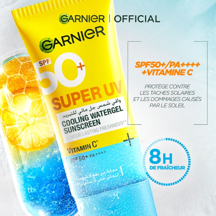 GARNIER SUPER UV COOLING WATER GEL ECRAN SOLAIRE SPF50+ VITAMIN C 30ML