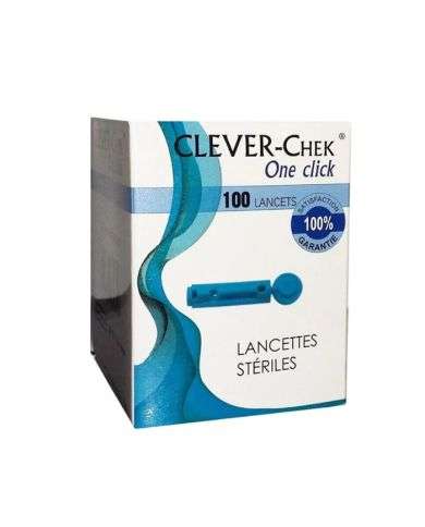 CLEVER CHEK ONE CLICK 100 LANCETTES STERILES