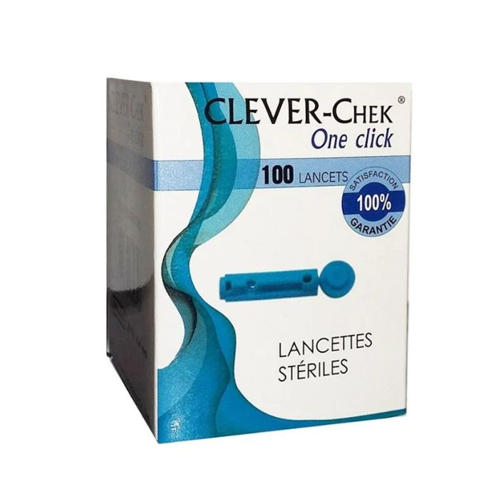 CLEVER CHEK ONE CLICK 100 LANCETTES STERILES