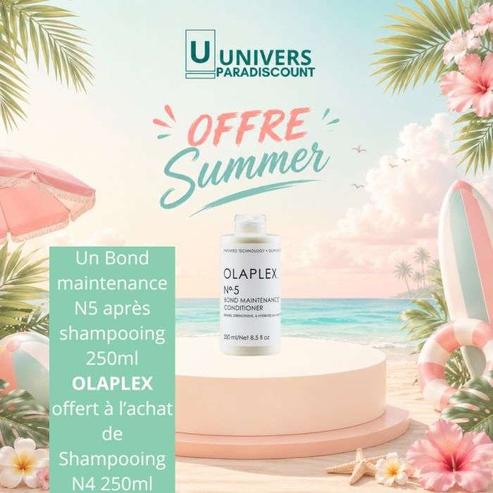 OLAPLEX OFFRE BOND MAINTENANCE SHAMPOOING N4 250 ML + N5 APRES SHAMPOING 250 ML OFFERT