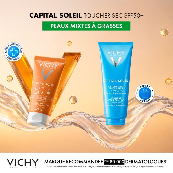 VICHY OFFRE CAPITAL SOLEIL BB EMULSION ANTI-BRILLANCE TEINTEE TOUCHER SEC 50 ML