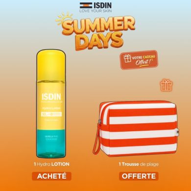 ISDIN OFFRE FOTOPROTECTOR HYDRO LOTION SPF 50+ 200 ML + TROUSSE OFFERTE