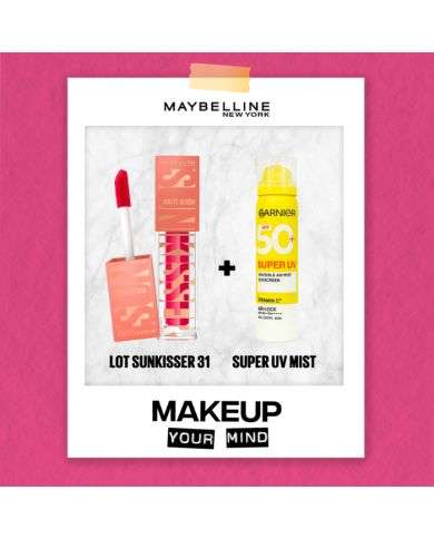 MAYBELLINE PACK DE SUNKISSED MATTE BLUSH 31 + GARNIER SUPER UV SPF 50 INVISIBLE AIR MIST SUNSCREEN 75 ML