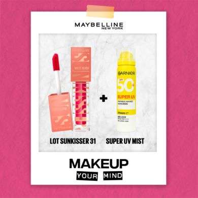 MAYBELLINE PACK DE SUNKISSED MATTE BLUSH 31 + GARNIER SUPER UV SPF 50 INVISIBLE AIR MIST SUNSCREEN 75 ML