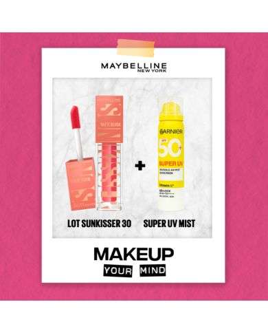 MAYBELLINE PACK DE SUNKISSED MATTE BLUSH 30 + GARNIER SUPER UV SPF 50 INVISIBLE AIR MIST SUNSCREEN 75 ML