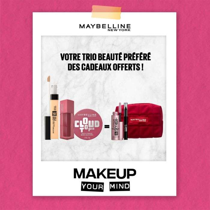 MAYBELLINE TRIO BEAUTE PREFERE + DES CADEAUX OFFERTS