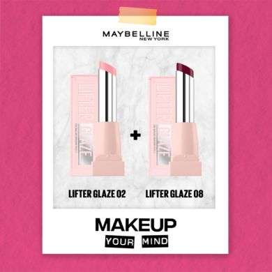 MAYBELLINE DUO LIFTER GLAZE N02+N08