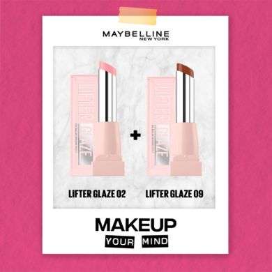 MAYBELLINE DUO LIFTER GLAZE N02+N09