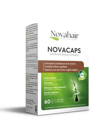 NOVAHAIR NOVACAPS CHEVEUX ET ONGLES AFFAIBLIS 60 GELULES