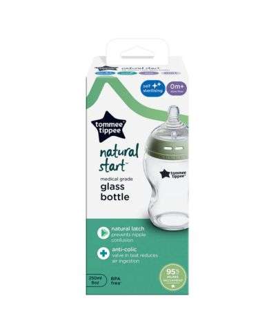 TOMMEE TIPPEE NATURAL START BIBERON EN VERRE 250 ML 0 MOIS+