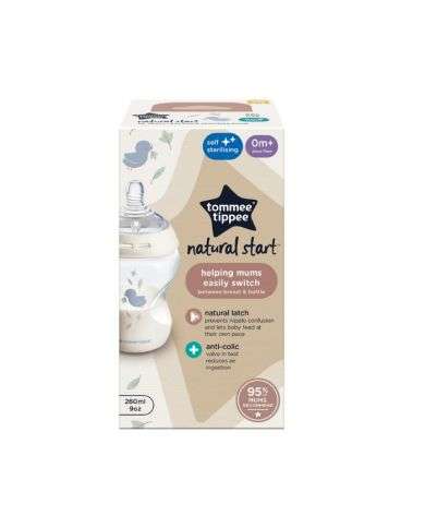 TOMMEE TIPPEE NATURAL START BIBERON 260 ML 0 MOIS+ DECOR