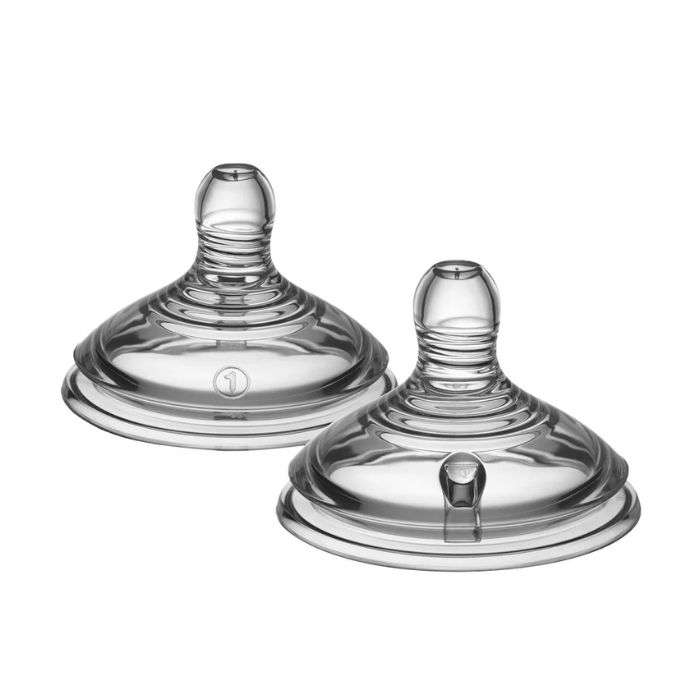 TOMMEE TIPPEE NATURAL START 2 TETINES DEBIT LENT 0M+