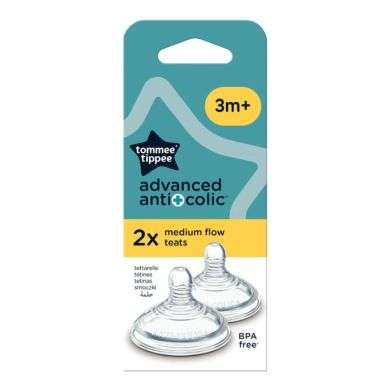 TOMMEE TIPPEE ADVANCED ANTI COLIC 2 TETINES 3 MOIS+
