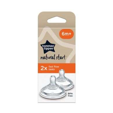 TOMMEE TIPPEE NATURAL START 2 TETINES DEBIT RAPIDE 6 MOIS+