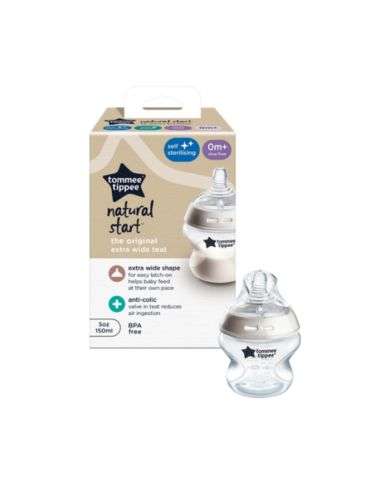TOMMEE TIPPEE NATURAL START 0 MOIS+ DEBIT LENT 150 ML