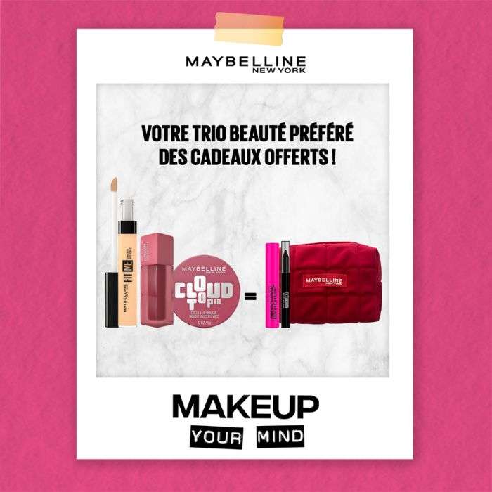 MAYBELLINE TRIO BEAUTE PREFERE + DES CADEAUX OFFERTS