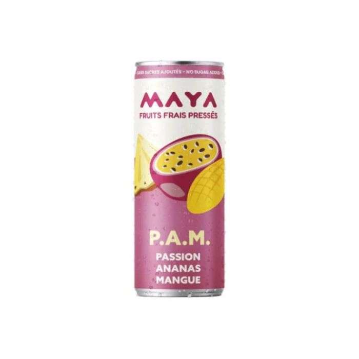 MAYA FRUITS FRAIS PRESSES PAM PASSION ANANAS MANGUE 330 ML