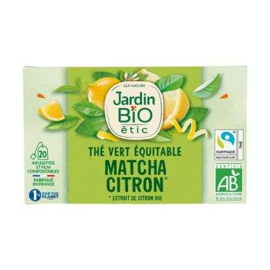 JARDIN BIO THE VERT EQUITABLE MATCHA CITRON 20 INFUSETTES
