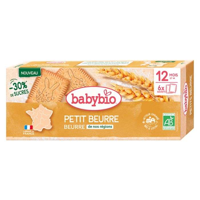BABYBIO PETIT BEURRE 12 MOIS + 6 SACHETS x2
