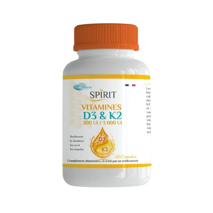 SPIRIT PHARMA VITAMINES D3 ET K2 60 CAPSULES