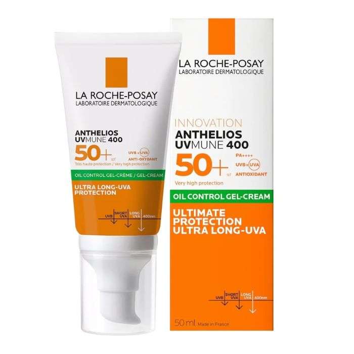 LA ROCHE POSAY OFFRE ANTHELIOS UVMUNE400 OIL CONTROL INVISIBLE SPF50+ 50ML + EFFACLAR GEL MOUSSANT 50 ML OFFERT