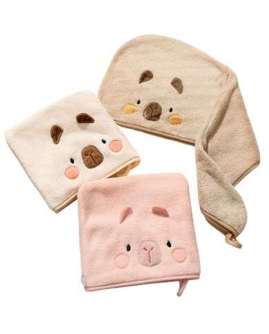 SZG SERVIETTE SECHAGE A CHEVEUX MOTIF OURS