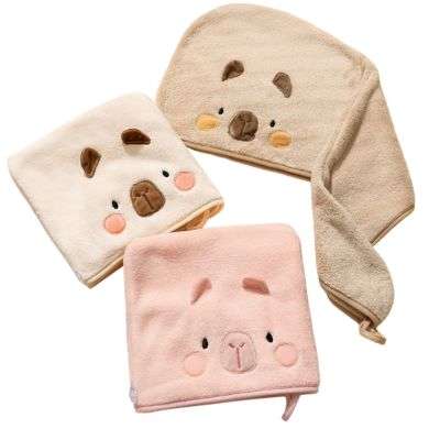 SZG SERVIETTE SECHAGE A CHEVEUX MOTIF OURS