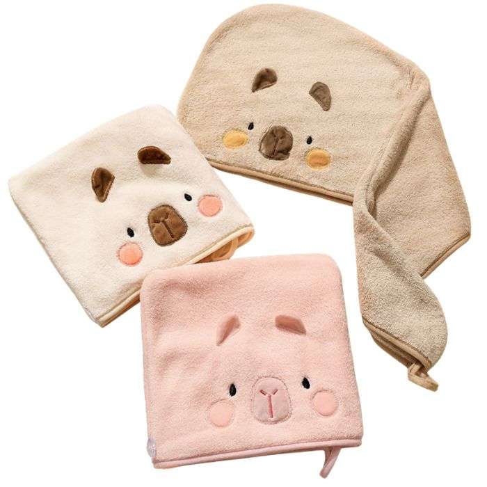SZG SERVIETTE SECHAGE A CHEVEUX MOTIF OURS