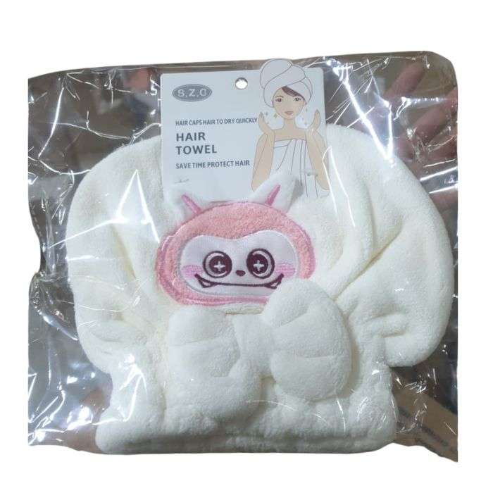 SZG SERVIETTE SECHAGE A CHEVEUX MOTIF LABUBU