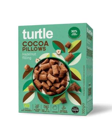 TURTLE COCOA PILLOWS HAZELNUT FILLING 300 G