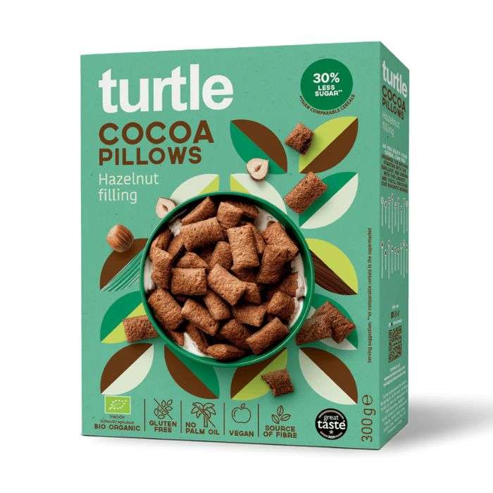 TURTLE COCOA PILLOWS HAZELNUT FILLING 300 G