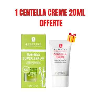 ERBORIAN OFFRE BAMBOO SUPER SERUM HYDRATANT INTENSE 30 ML + CREME 20ML OFFERTE