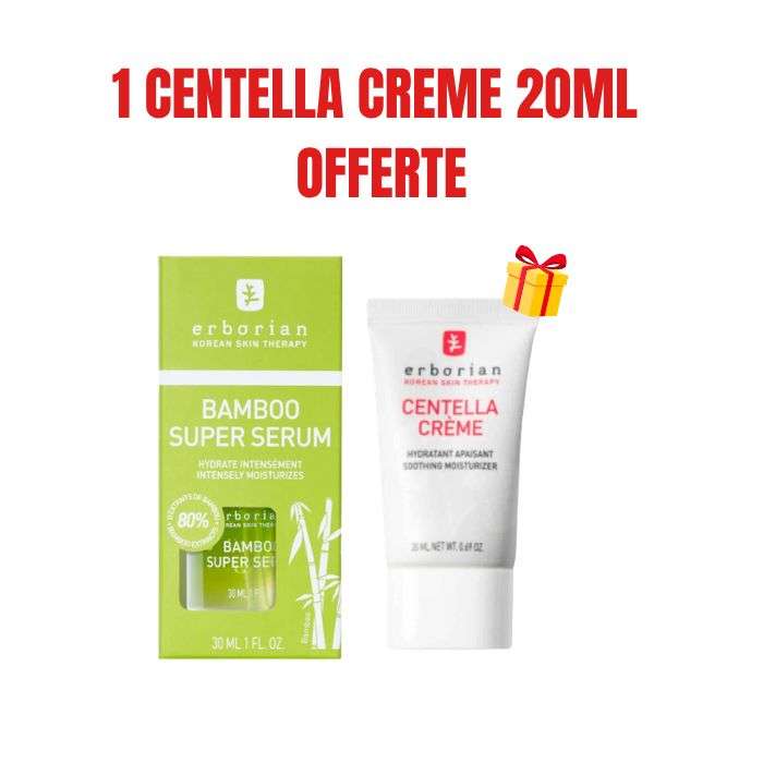 ERBORIAN OFFRE BAMBOO SUPER SERUM HYDRATANT INTENSE 30 ML + CREME 20ML OFFERTE