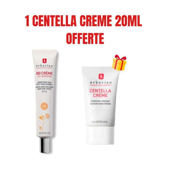 ERBORIAN OFFRE BB CREME AU GINSENG CREME TEINT DORE SPF20 40 ML + CREME 20 ML OFFERTE