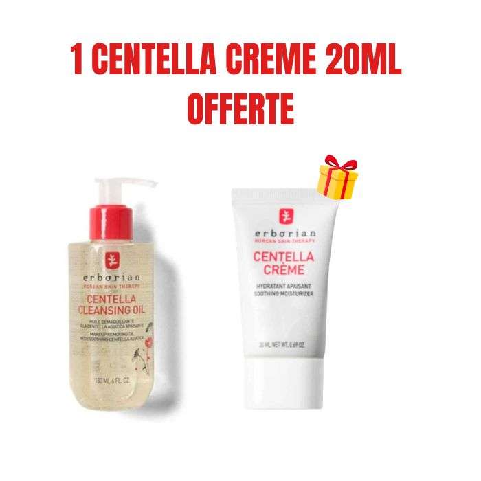 ERBORIAN OFFRE CENTELLA CLEANSING OIL 180 ML + CREME 20ML OFFERTE