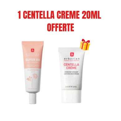 ERBORIAN OFFRE SUPER BB CREME COUVRANTE AU GINSENG CREME TEINT CLAIR SPF20 40 ML + CREME 20ML OFFERTE