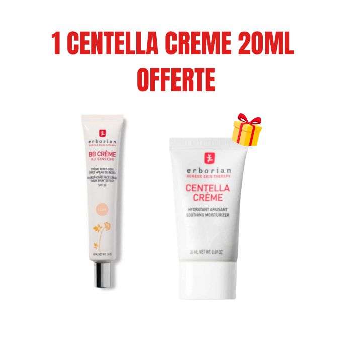 ERBORIAN OFFRE BB CREME AU GINSENG CREME TEINT CLAIR SPF20 40 ML + CREME 20ML OFFERTE