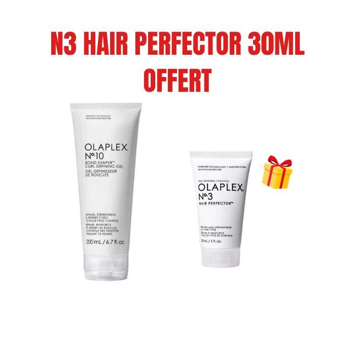 OLAPLEX OFFRE N 10 GEL DEFINISSEUR DE BOUCLES 200 ML + OLAPLEX N3 OFFERT
