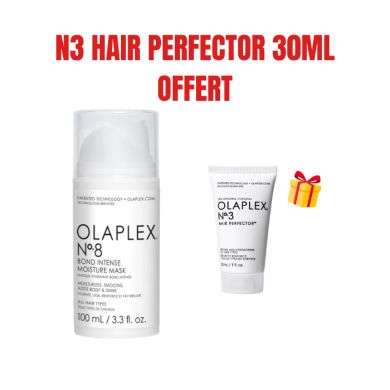 OLAPLEX OFFRE BOND INTENSE N 8 MASQUE HYDRATANT 100 ML + OLAPLEX N3 OFFERT