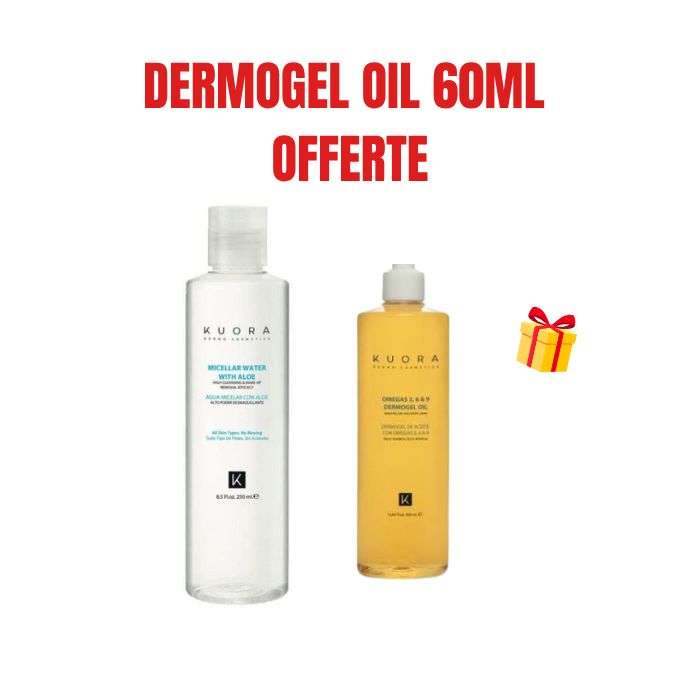 KUORA OFFRE EAU MICELLAIRE AVEC ALOE VERA 250 ML + DERMOGEL OIL OFFERT