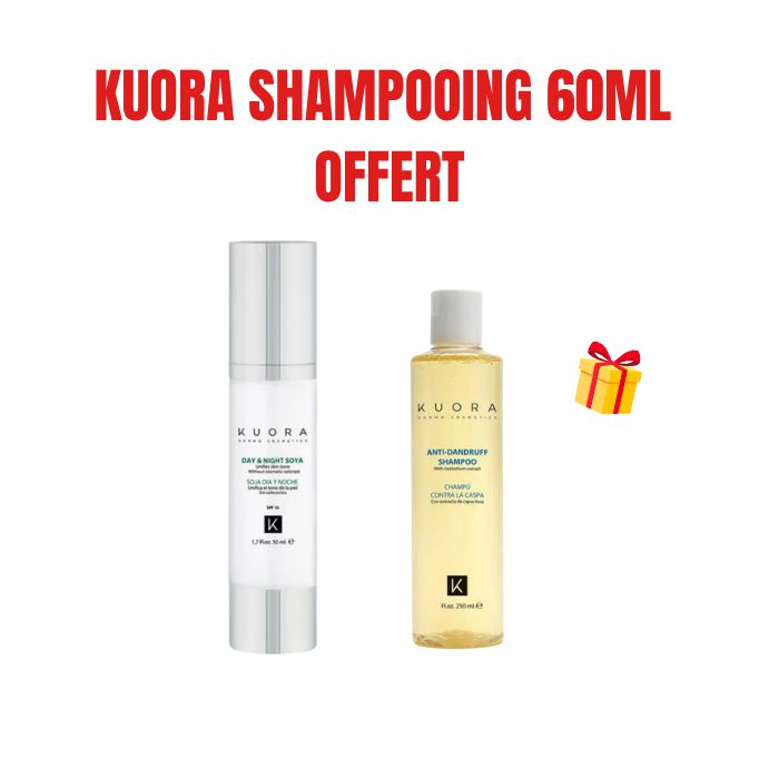 KUORA OFFRE CREME DE SOJA VISAGE JOUR ET NUIT 50 ML + SHAMPOOING OFFERT