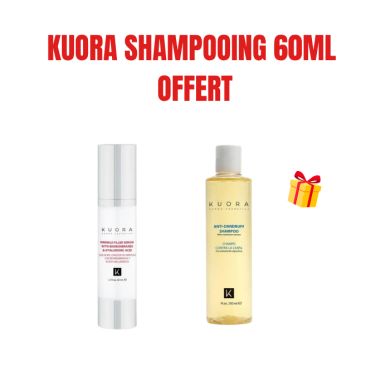 KUORA OFFRE SERUM COMBLEMENT RIDES AUX BIOMEMBRANES ET À L'ACIDE HYALURONIQUE 50 ML + SHAMPOOING OFFERT