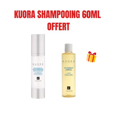 KUORA OFFRE GEL HYDRATANT AUX BIOMEMBRANES ET A L'ACIDE GLYCOLIQUE SPF10 50ML + SHAMPOOING OFFERT