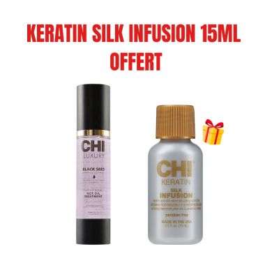 CHI OFFRE LUXURY BLACK SEED HUILE TRAITANTE INTENSE REPAIRE + KERATINE SILK SERUM 15ML OFFERT