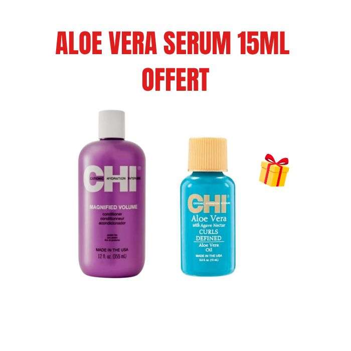 CHI OFFREMAGNIFIED VOLUME APRES SHAMPOOING 355 ML + ALOE VERRA SERUM 15ML OFFERT