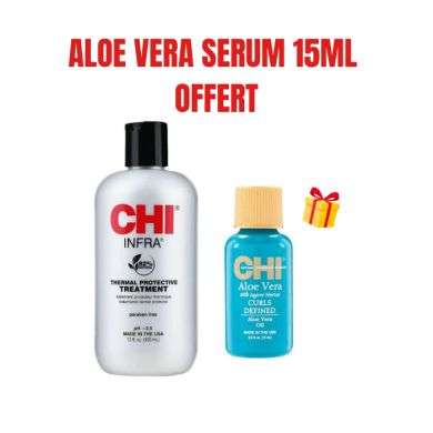CHI OFFRE INFRA THERMAL PROTECTIVE TREATMENT 355 ML + ALOE VERA SERUM 15 ML OFFERT